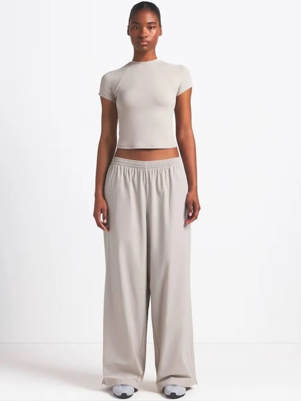 NikeSKIMS Woven Track Pant in Stone